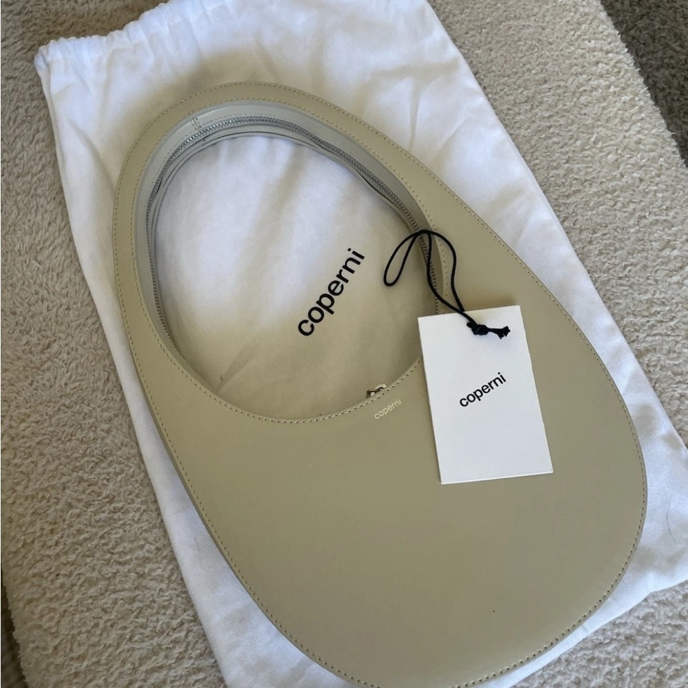 Coperni Cream Leather Swipe Bag